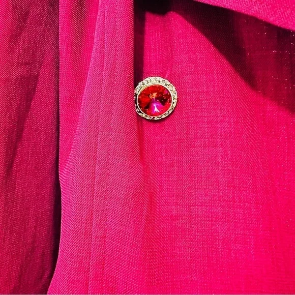 Vintage Lily & Taylor New York & Paris Women’s Sz 14 Pink Trench Coat - Picture 7 of 16